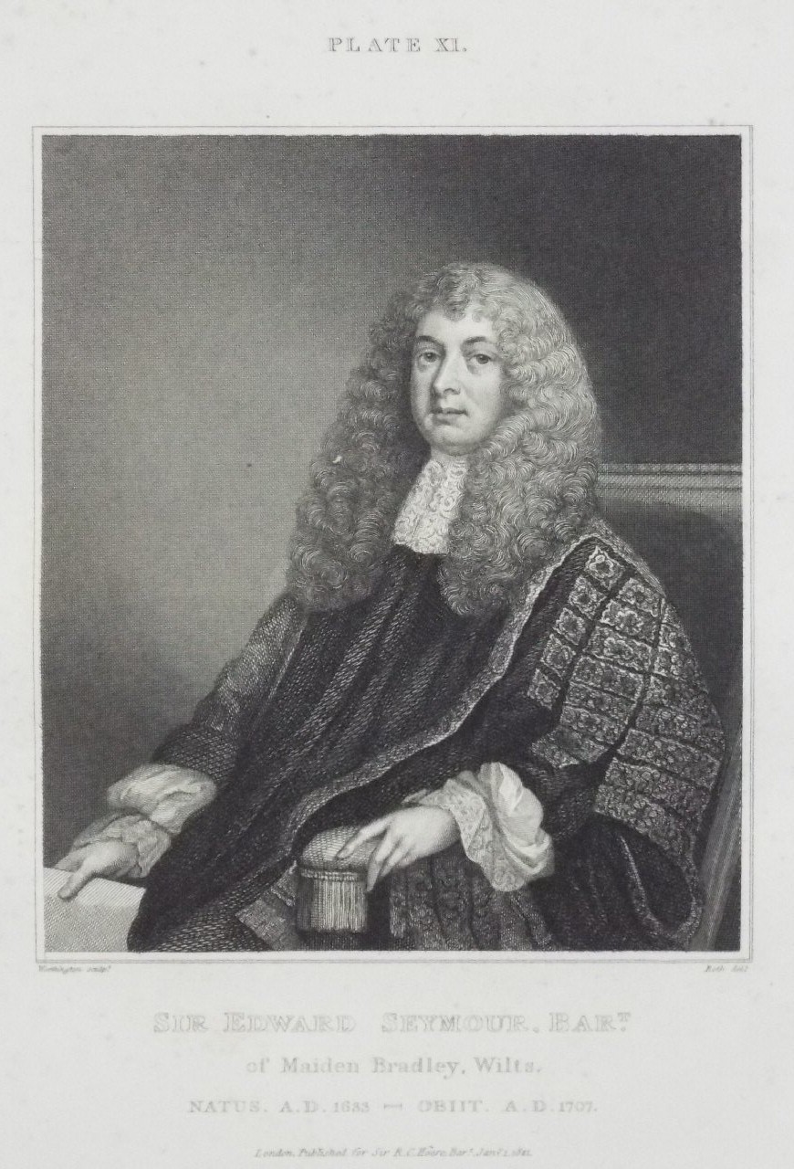 Print - Sir Edward Seymour Bart. of Maiden Bradley,  Wilts - 